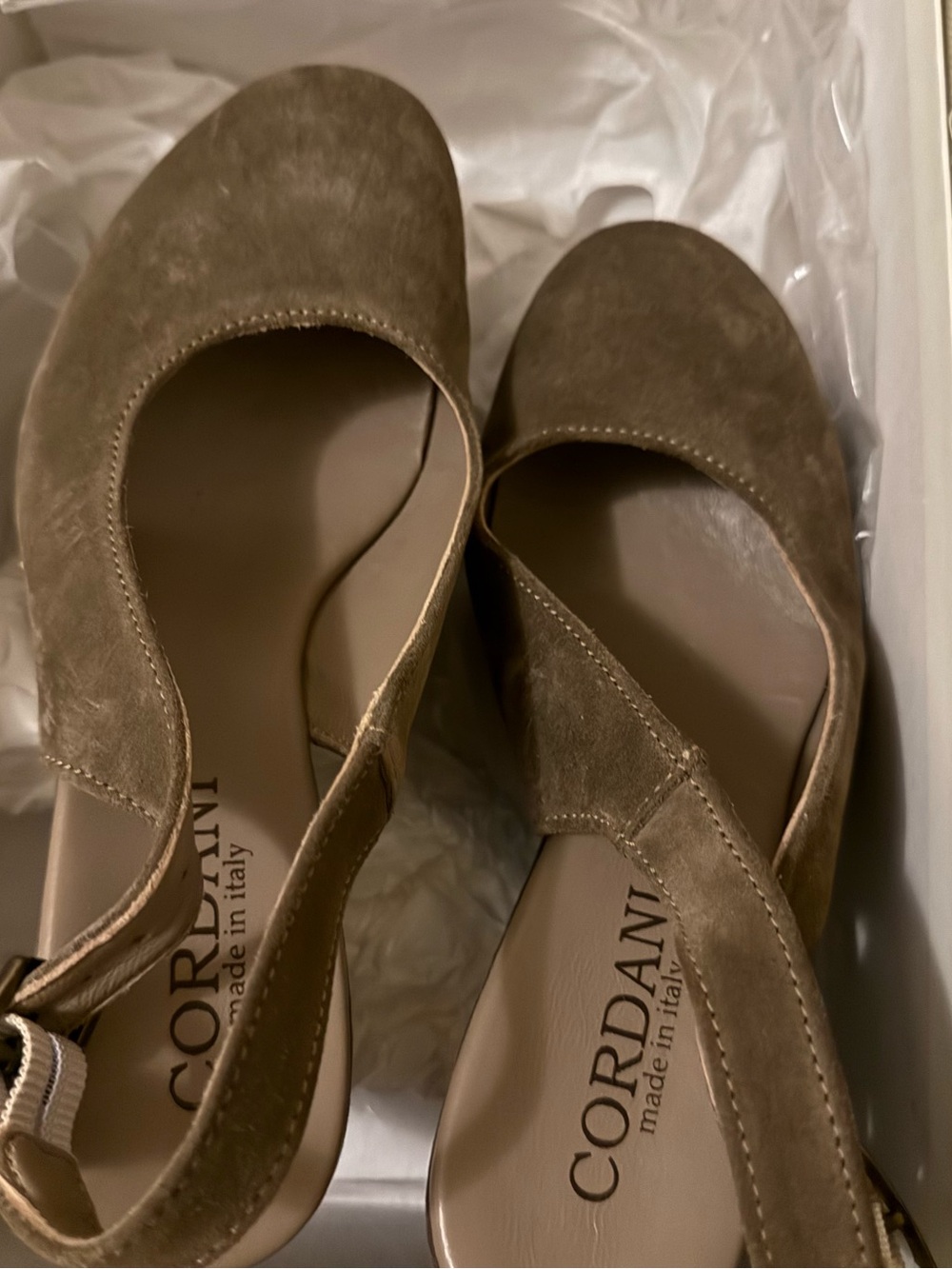 Cordani Torrie Italian Suede Slingback Platform Heels EU 36 US 6 NIB - Picture 5 of 10